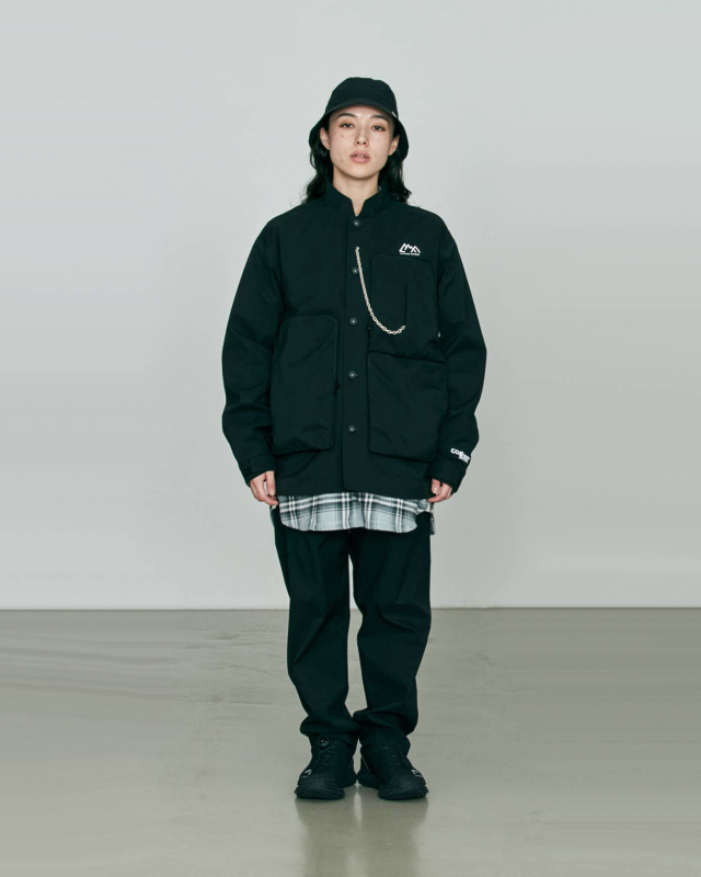 CMF OUTDOOR GARMENT "COLLERLESS COVERALL COEXIST" BLACK