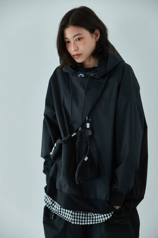 COMFY OUTDOOR GARMENT "RW-HOODIE 3 LAYER" BLACK