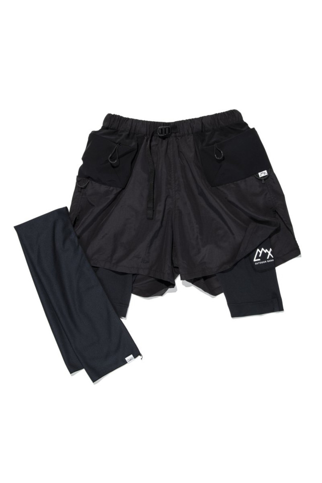 COMFY OUTDOOR GARMENT "RUN CMF RUN SHORTS"(MEN`S) BLACK