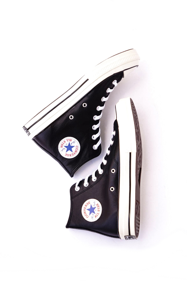 "CONVERSE CT70"'Chuck Taylor 70 HI "LEATHER" [BLACK/WHITE/EGRET]