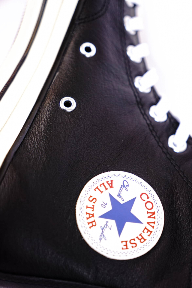 "CONVERSE CT70"'Chuck Taylor 70 HI "LEATHER" [BLACK/WHITE/EGRET]