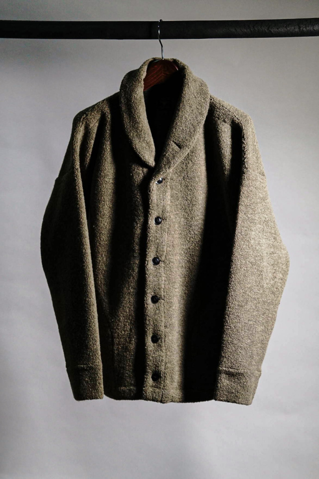 Django Atour classic farmers woolpile jacket / olive grey