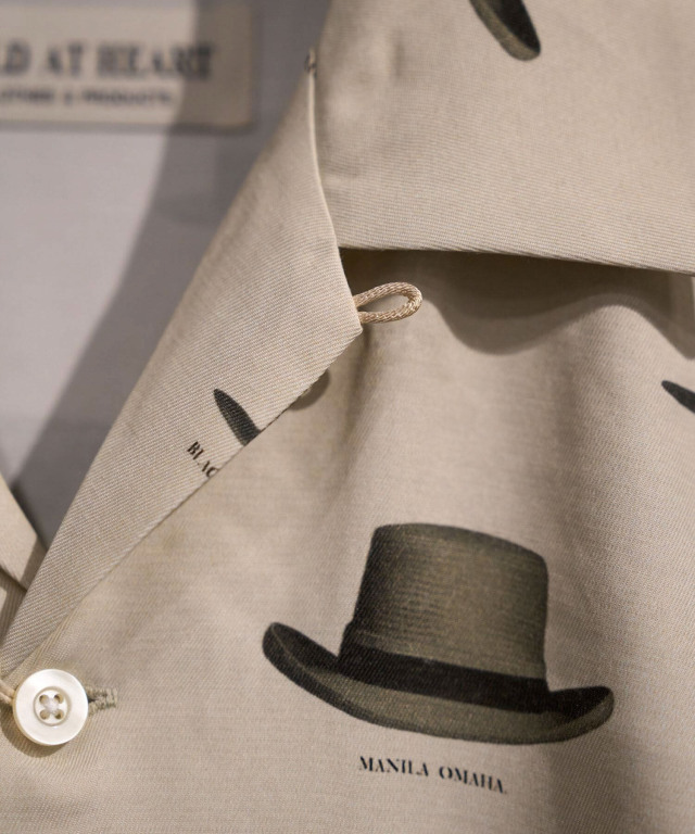 WILD AT HEART "HAT PATTERN" OPEN COLLAR L/S SHIRTS