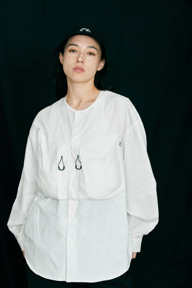 CMF OUTDOOR GARMENT "COLLERLESS SHIRTS" OFF WHITE