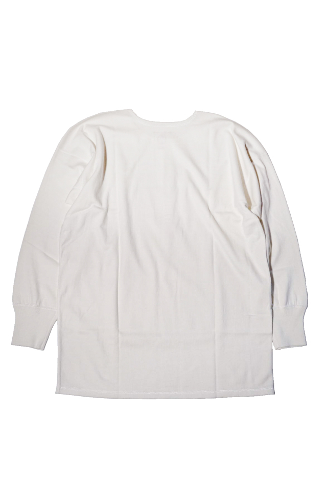 Olde Homesteader "Henley Neck Long sleeve" -Rustic Jersey- OFF WHITE