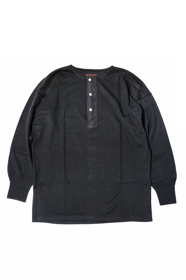 Olde Homesteader "Henley Neck Long sleeve" -Rustic Jersey- BLACK