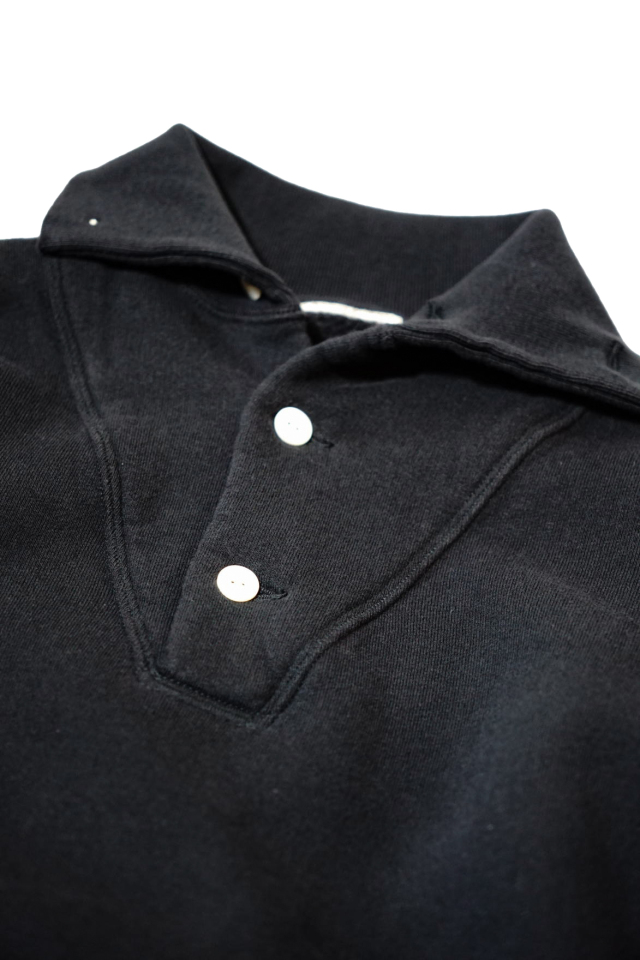 Olde Homesteader "Extra Cotton Fleece / Stand Collar Long Sleeve" O.W.BLACK