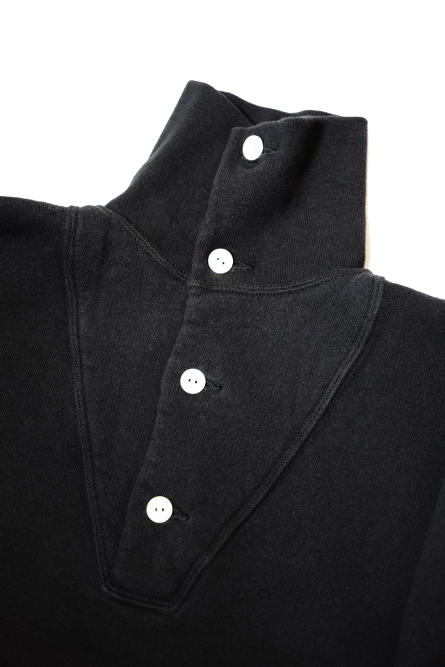 Olde Homesteader "Extra Cotton Fleece / Stand Collar Long Sleeve" O.W.BLACK