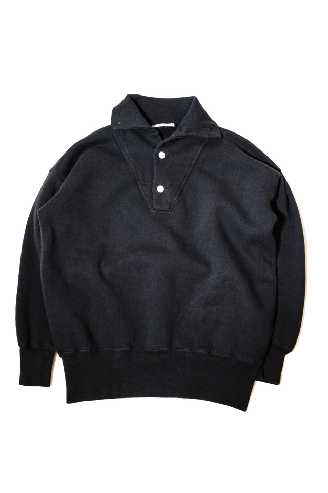 Olde Homesteader "Extra Cotton Fleece / Stand Collar Long Sleeve" O.W.BLACK