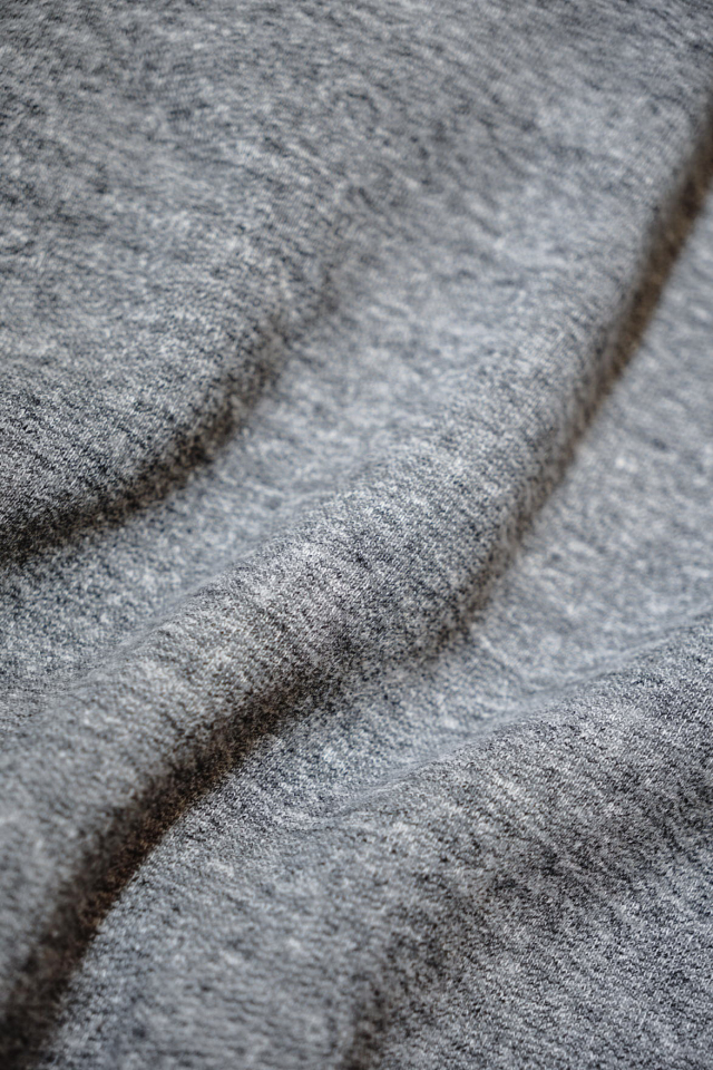 Olde Homesteader "Extra Cotton Fleece / Stand Collar Long Sleeve" TOP CHARCOAL