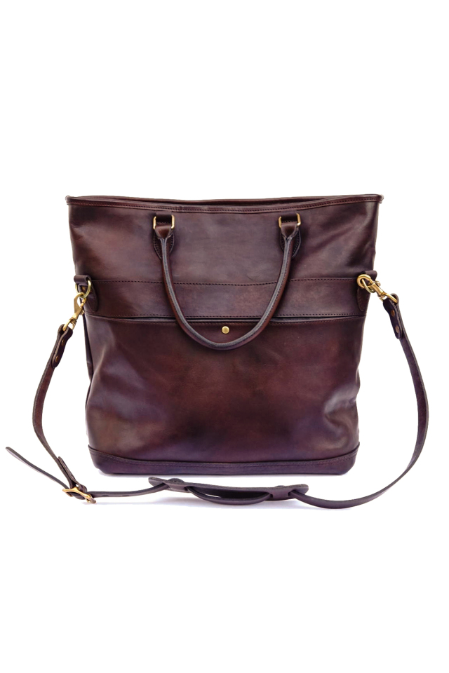 VASCO "LEATHER NELSON 2WAY BAG" BROWN