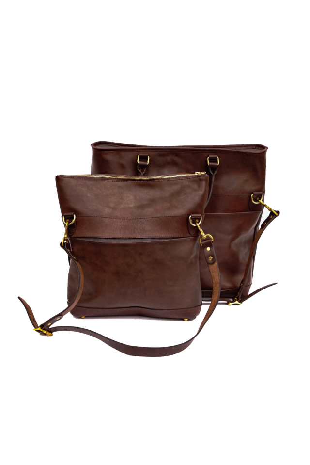 VASCO "LEATHER NELSON 2WAY BAG -SMALL" BROWN