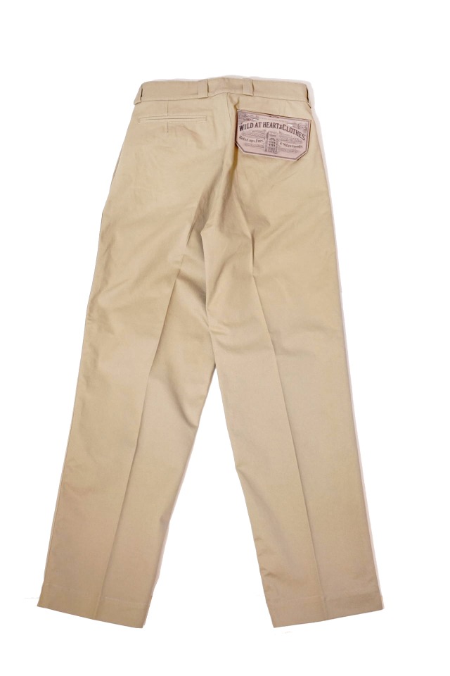 WILD AT HEART CHINO TROUSERS center crease BEIGE