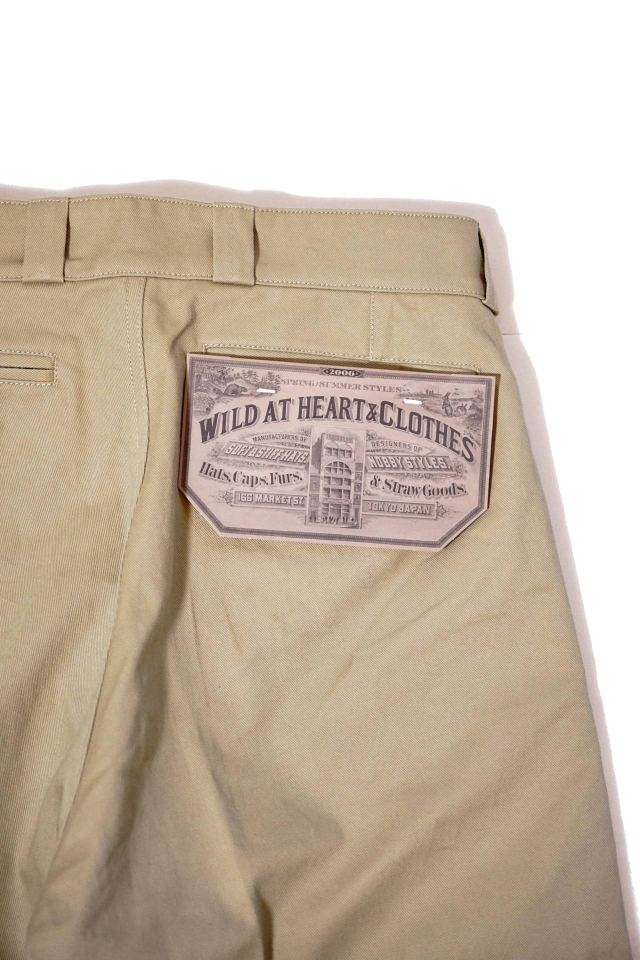WILD AT HEART CHINO TROUSERS center crease BEIGE