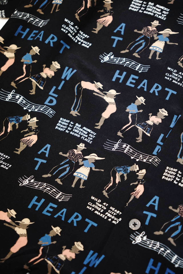 WILD AT HEART "SKA" Rayon Open Collar S/S Shirts