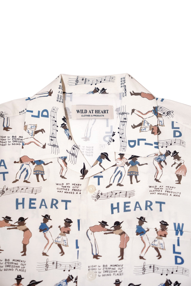 WILD AT HEART "SKA" Rayon Open Collar S/S Shirts