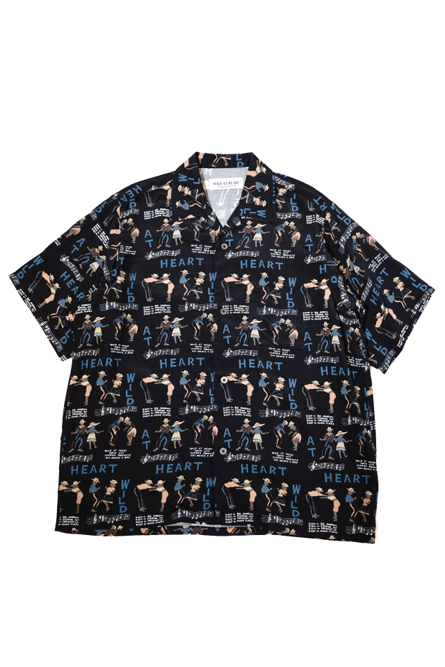 WILD AT HEART "SKA" Rayon Open Collar S/S Shirts