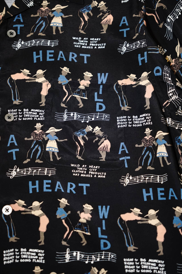 WILD AT HEART "SKA" Rayon Open Collar S/S Shirts