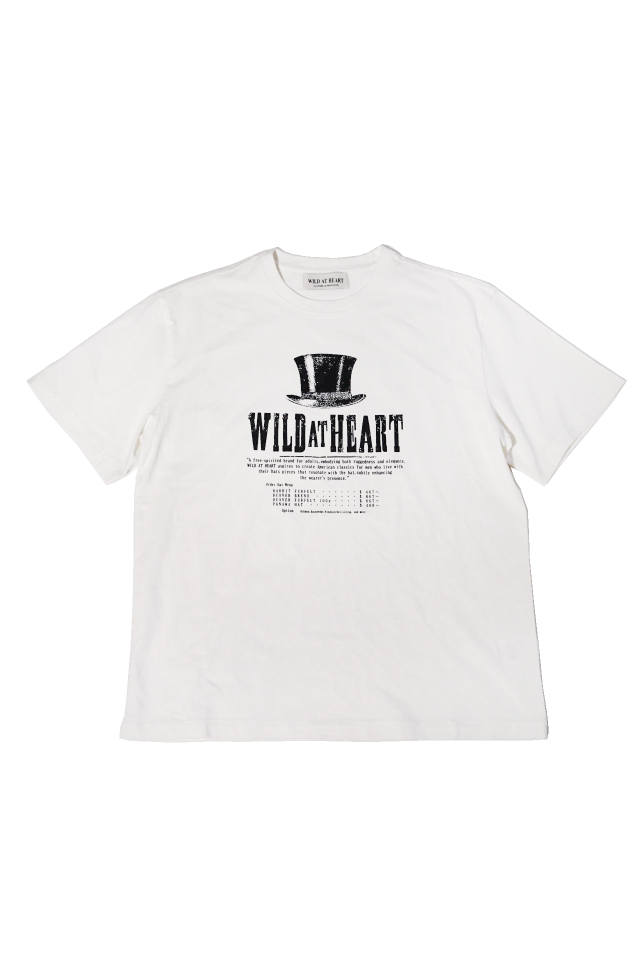 WILD AT HEART "SILK HAT" 6.2oz Crew Neck S/S TEE