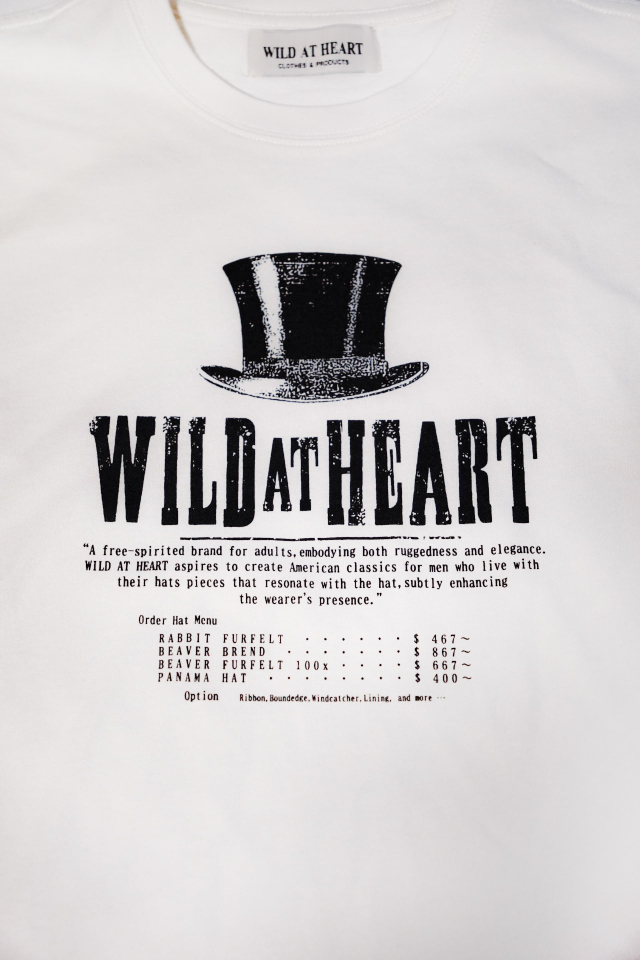 WILD AT HEART "SILK HAT" 6.2oz Crew Neck S/S TEE