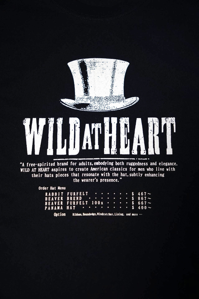 WILD AT HEART "SILK HAT" 6.2oz Crew Neck S/S TEE