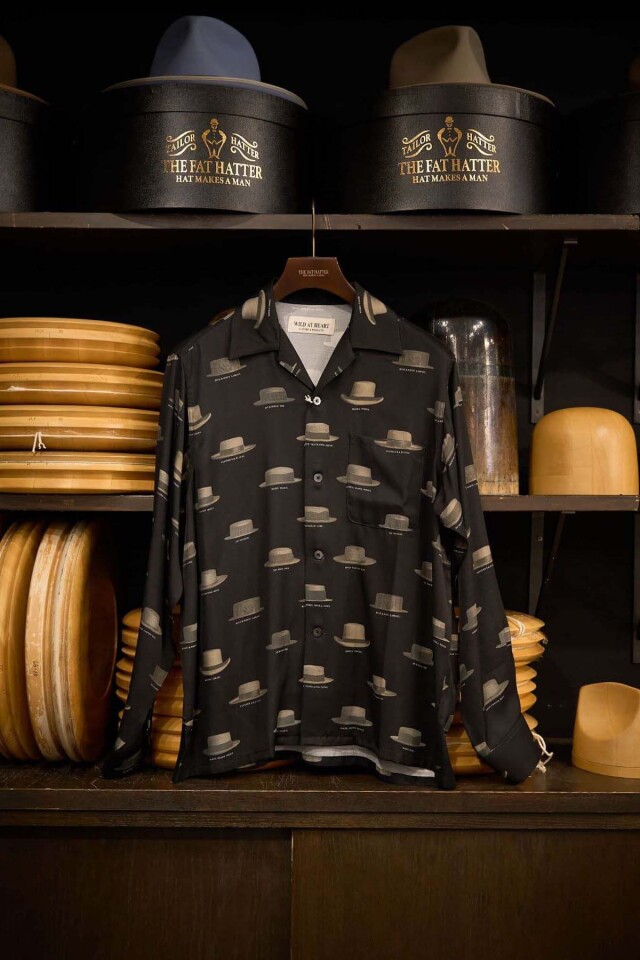 WILD AT HEART "HAT PATTERN" OPEN COLLAR L/S SHIRTS