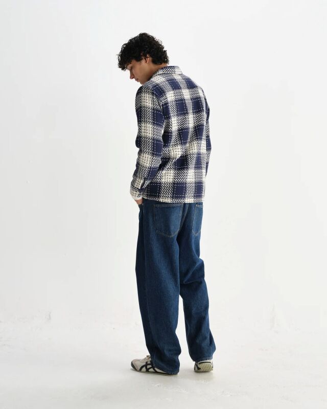 wax london Whiting - Navy Marine Beatnik Overshirt