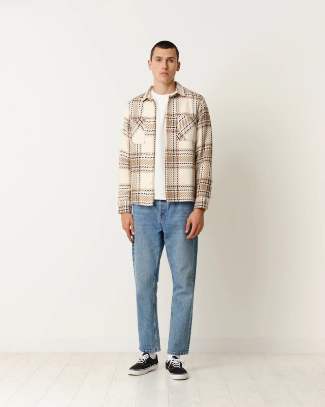 wax london "Whiting Overshirt" Ecru/Beige