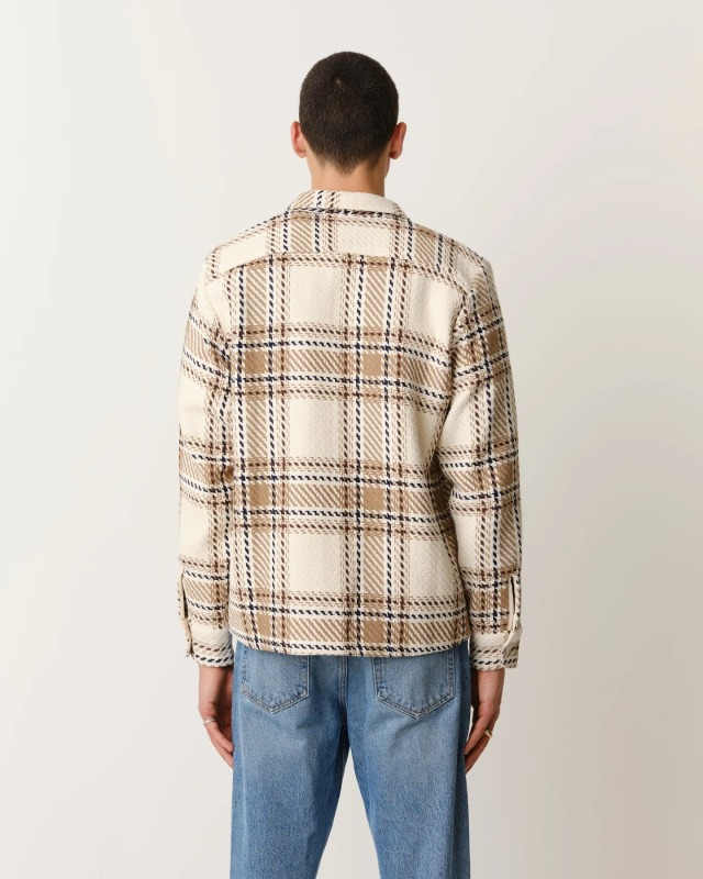 wax london "Whiting Overshirt" Ecru/Beige