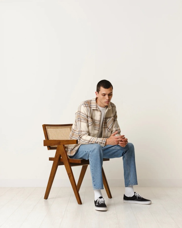 wax london "Whiting Overshirt" Ecru/Beige