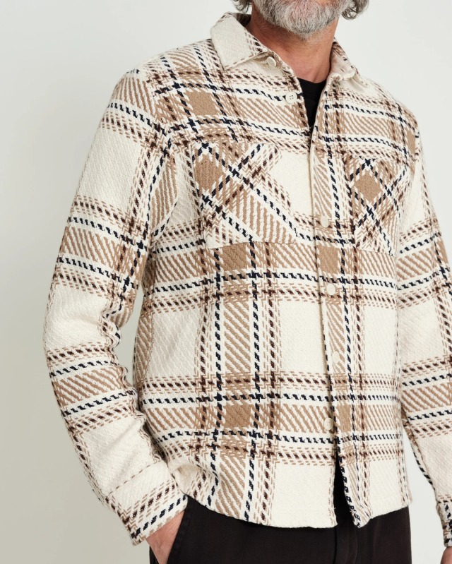 wax london "Whiting Overshirt" Ecru/Beige