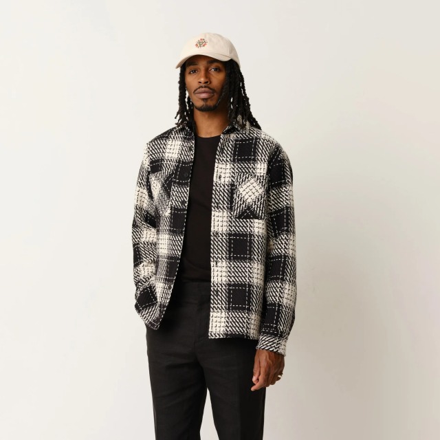 wax london "Whiting Overshirt" Black
