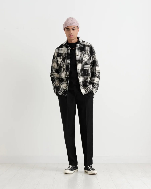 wax london "Whiting Overshirt" Black