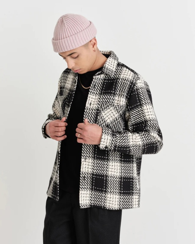 wax london "Whiting Overshirt" Black