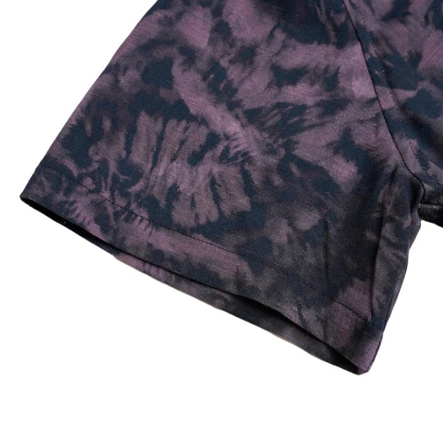 wax london "DIDCOT SS SHIRT" TIE-DYE PURPLE