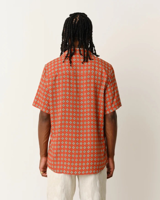 wax london "DIDCOT SS SHIRT" AMALFI RED