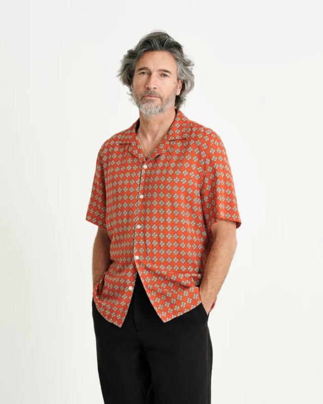 wax london "DIDCOT SS SHIRT" AMALFI RED