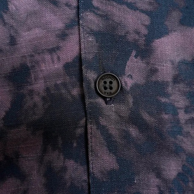wax london "DIDCOT SS SHIRT" TIE-DYE PURPLE