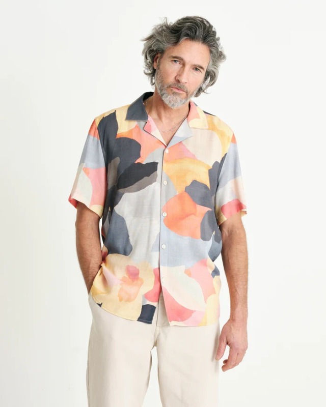 wax london "DIDCOT SS SHIRT" BLOSSOM PASTEL