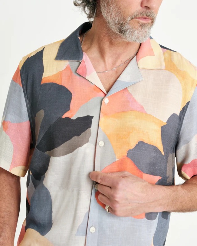 wax london "DIDCOT SS SHIRT" BLOSSOM PASTEL