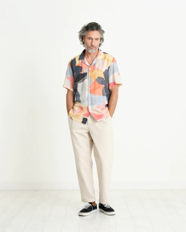 wax london "DIDCOT SS SHIRT" BLOSSOM PASTEL