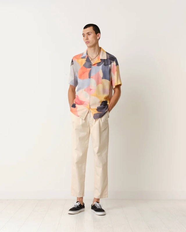 wax london "DIDCOT SS SHIRT" BLOSSOM PASTEL
