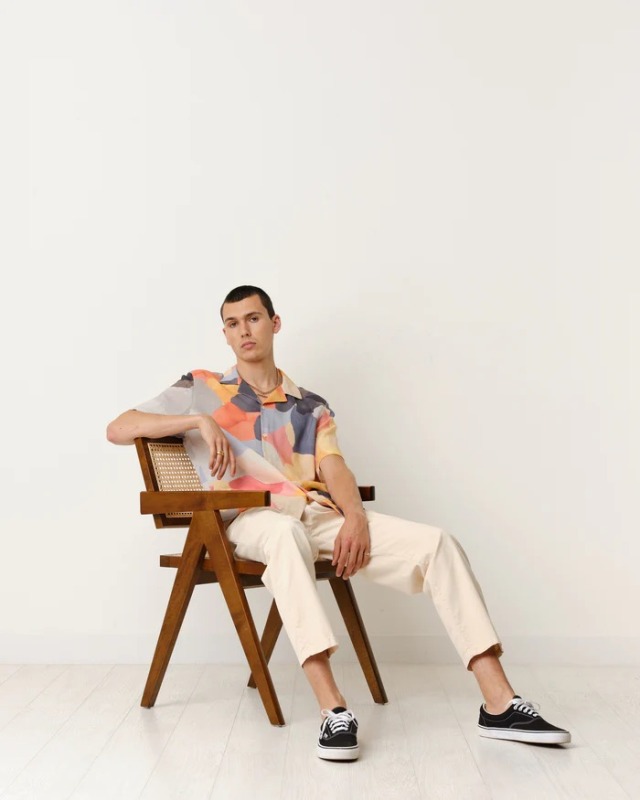 wax london "DIDCOT SS SHIRT" BLOSSOM PASTEL
