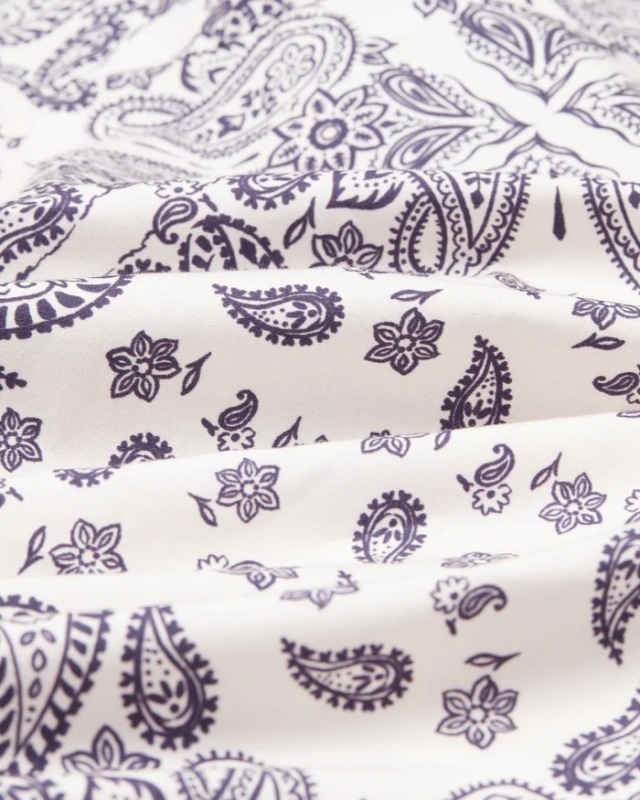 wax london "DIDCOT SS SHIRT" PAISLEY OFF WHITE/NAVY