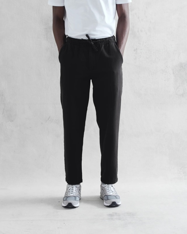 wax london "Kurt Trousers" Black Heavy Twill