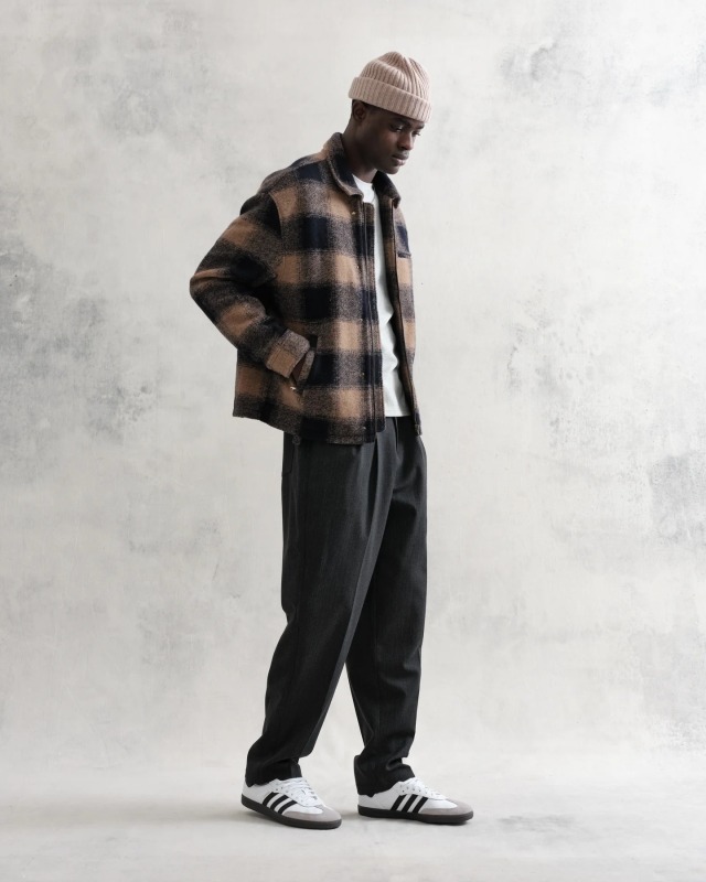 wax london "Greenland Jacket" Navy/Beige