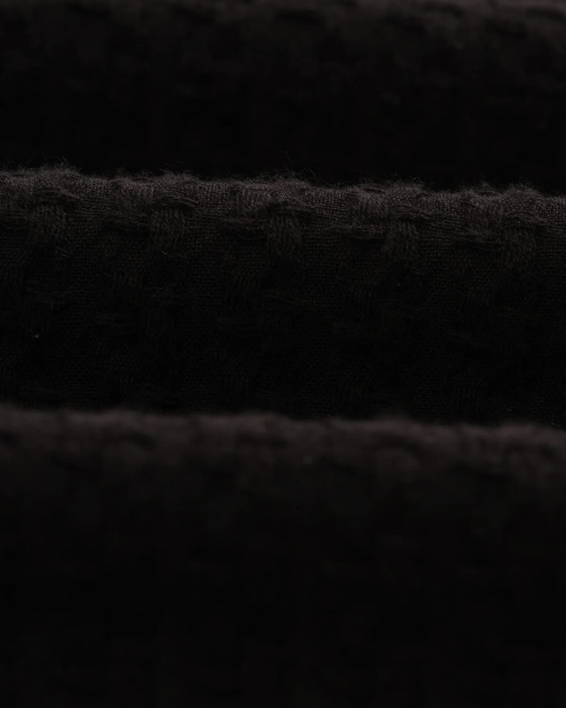 wax london "Didcot Shirt" Black Wave Textured Stripe