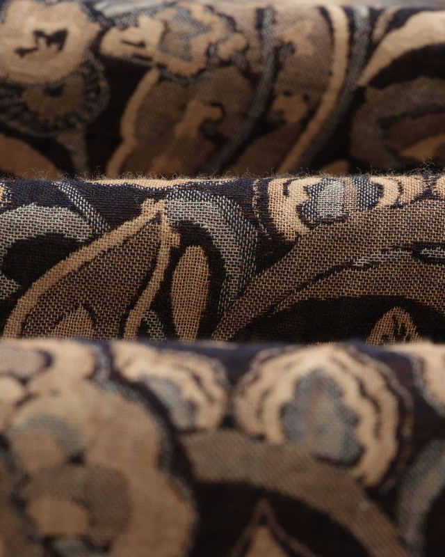 wax london "Didcot Shirt" Brown Floral Jacquard
