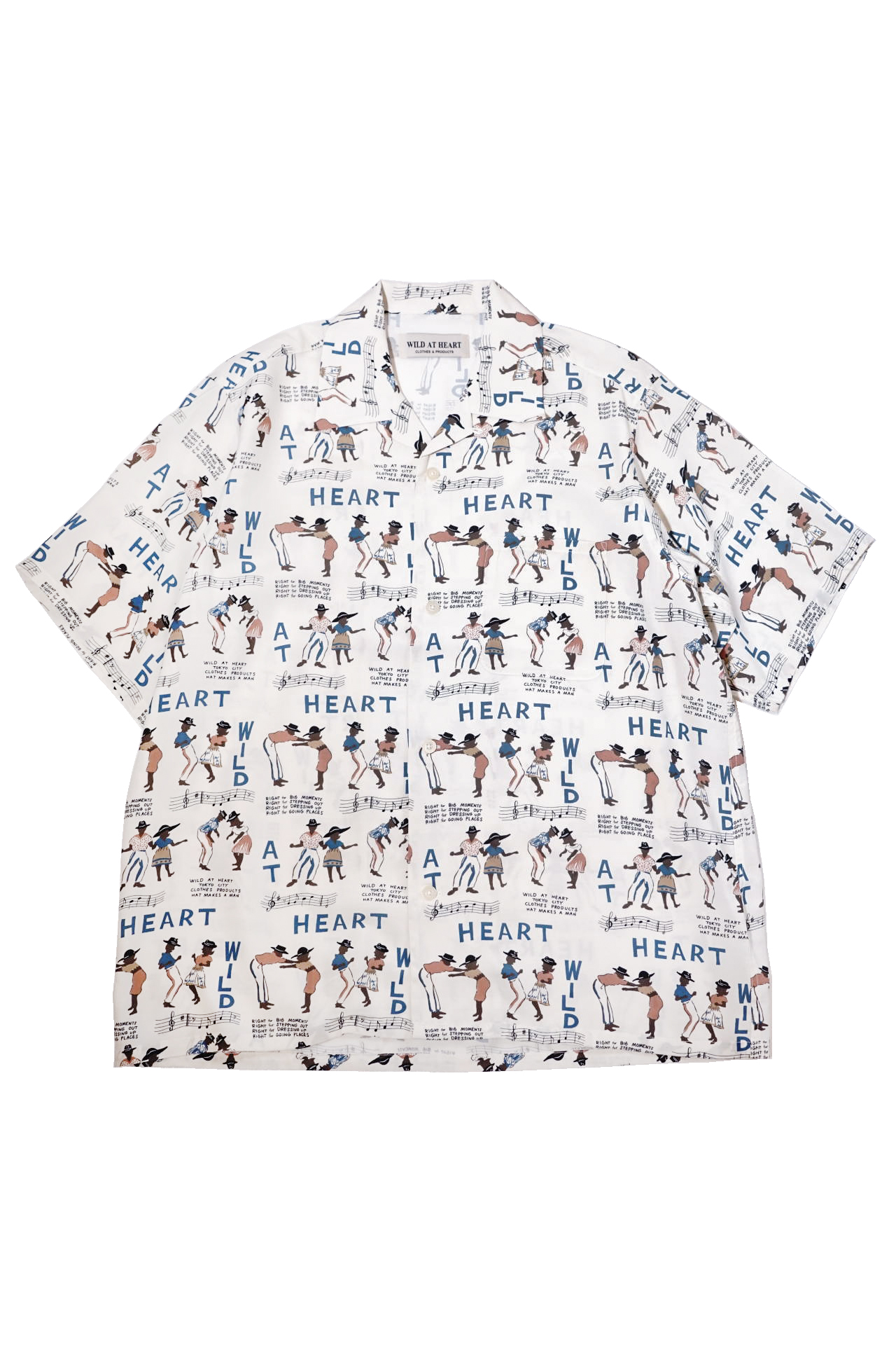 WILD AT HEART "SKA" Rayon Open Collar S/S Shirts
