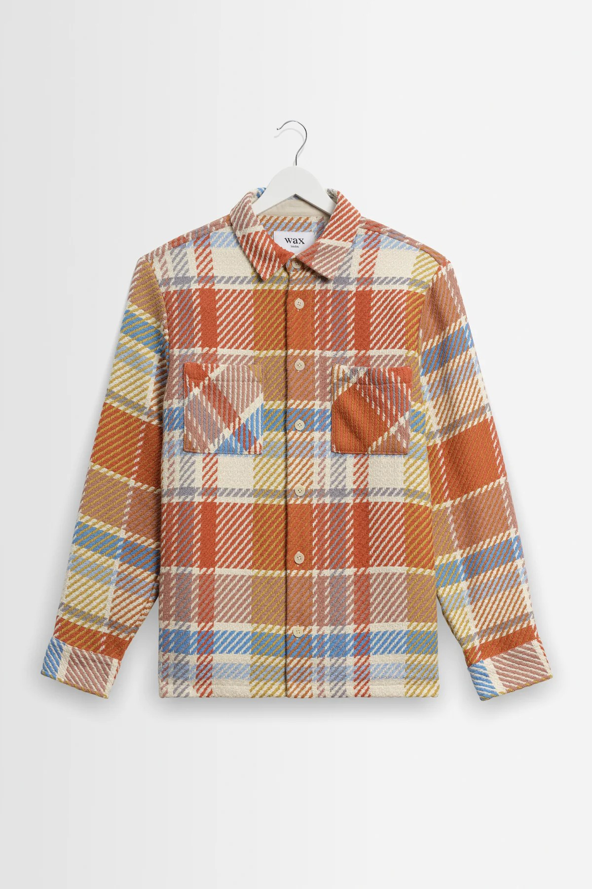wax london Whiting - Multicolour Pastel Bude Check Overshirt